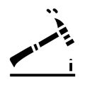 Nailing hammer glyph icon vector illustration isolated