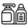 Nails care solutions icon outline vector. Cuticle oil bottle