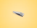 Nails Clippers isolated on yellow. Royalty Free Stock Photo