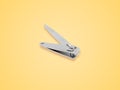 Nails Clippers on yellow. Royalty Free Stock Photo