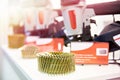 Nails and nail guns in store Royalty Free Stock Photo