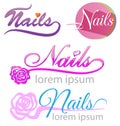 Nails saloon symbol set