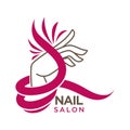 Nails studio or manicure salon vector flat icon template