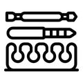 Nails tool icon, outline style