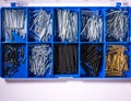Nails Try Compartments Blue Tools Construction Metal Toolkit Box Royalty Free Stock Photo