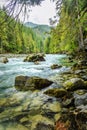 Cascade near Nairn Falls Provincial Park, Pemberton, British Columbia, Sea to Sky Highway, Canada Royalty Free Stock Photo