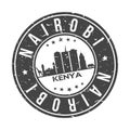 Nairobi Kenya Africa Stamp Logo Icon Symbol Design Skyline City.