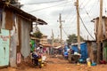 Nairobi, Kenya - August, 2019: Kibera is the biggest slum in Africa. Slums in Nairobi, Kenya