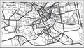 Nairobi Kenya City Map iin Black and White Color. Outline Map