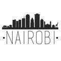 Nairobi Kenya. City Skyline. Silhouette City. Design Vector. Famous Monuments. Royalty Free Stock Photo