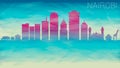 Nairobi Kenya Skyline City vector Silhouette. Broken Glass Abstract Geometric Dynamic Textured. Banner Background. Colorful Shape Royalty Free Stock Photo