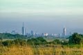 Nairobi skyline taken from neighboring national park, Kenya