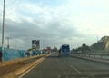 Nairobi streets - Thika Road Superhighway with public transport in Nairobi Kenya