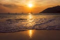 Naithon beach at sunset Royalty Free Stock Photo