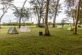 NAIVASHA, KENYA - FEBRUARY 16, 2020: Tents at the Fisherman's Camp near Naivasha lake, Ken Royalty Free Stock Photo