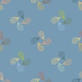 Naive childish seamless pattern with multicolor spiral elements.