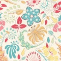 Naive floral pattern Royalty Free Stock Photo