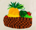 A naive picture of fruit.