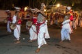 Naiyandi Dancers and drummers perform at the commencement of the Esala Perahera in Kandy, Sri Lanka.