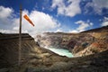 Naka crater, Aso San volcano, Kyushu, Japan Royalty Free Stock Photo