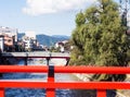 Nakabashi bridge in Takayama, Japan