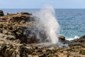 Nakalele Blowhole Erupts in Maui, Hawaii Royalty Free Stock Photo