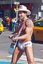 Naked Cowboy - Times Square Royalty Free Stock Photo