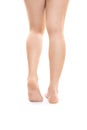 Naked female legs isolated on white background Royalty Free Stock Photo