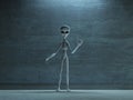 Naked gray alien being Royalty Free Stock Photo