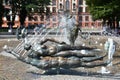 naked male and female figures in European history fountains
