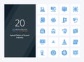 20 Naked Politics And Fintech Industry Blue Color icon for presentation