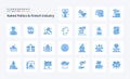 25 Naked Politics And Fintech Industry Blue icon pack