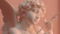 The naked statue of Cupid symbolizes love and romance generated by AI Royalty Free Stock Photo