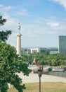 The naked Victor Statue, Pobednik Monument, is located in Belgrade Kalemedgan Fortress, Serbia.