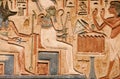 Nakhi, Osiris, and Anubis - Ancient Egyptian Carving and Hieroglyphics