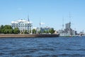 Nakhimov Naval School and Aurora cruiser, St. Petersburg, Russia