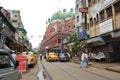 A view of kolkata`s famous nakhoda masjid and rabindra sarani