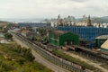 Industrial landscape with a view of the Vostochny port