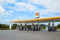 SHELL fuel and gas station and Car repair Royalty Free Stock Photo