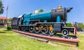 Large ancient steam locomotive Produced and built by Hanomac Germany Royalty Free Stock Photo