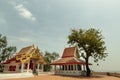 The Famous Woranat Banphot Temple Viewpoint which has the sky background or Wat Khao Kob