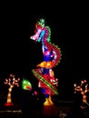 NAKHON SAWAN, THAILAND - FEBRUARY 6 : Big dragon lantern on the pole in Chinese New Year festival on February 6, 2019 in Nakhon