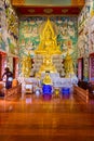 NAKHON SAWAN, THAILAND - January 25, 2020 : Buddha Statue with Beautiful Thai Style Art at Sriutumpron Temple Royalty Free Stock Photo