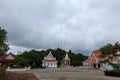 Nakhon Sawan, Thailand 13 Oct 2021 Wat Kob Nakhon Sawan Wat Woranat Banphot, a large chedi built in the Sukhothai