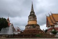 Nakhon Sawan, Thailand 13 Oct 2021 Wat Kob Nakhon Sawan Wat Woranat Banphot, a large chedi built in the Sukhothai