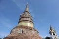 Thailand 23 October 2020 Wat Kob Nakhon Sawan Wat Woranat Banphot, a large chedi built in the Sukhothai period.