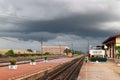 Nakhon Sawan train station, Thailand, landscape, train travel concept