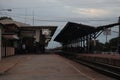 Nakhon Sawan train station, Thailand, landscape, train travel concept.