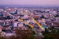 NAKHONSAWAN, THAILAND - January 24, 2020 : Aerial view of Nakhon Sawan cityscape