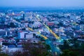 NAKHONSAWAN, THAILAND - January 24, 2020 : Aerial view of Nakhon Sawan cityscape